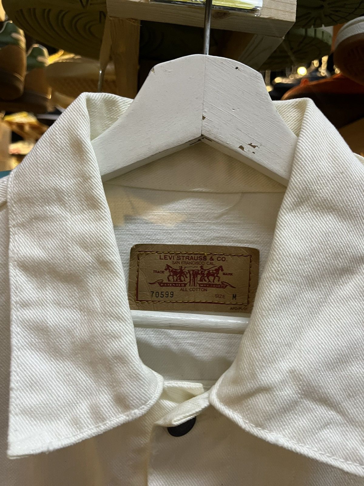 Levi's × Levi's Vintage Clothing × Vintage Vintage Levi’s white demin jacket rare Size US M / EU 48-50 / 2 - 8 Thumbnail