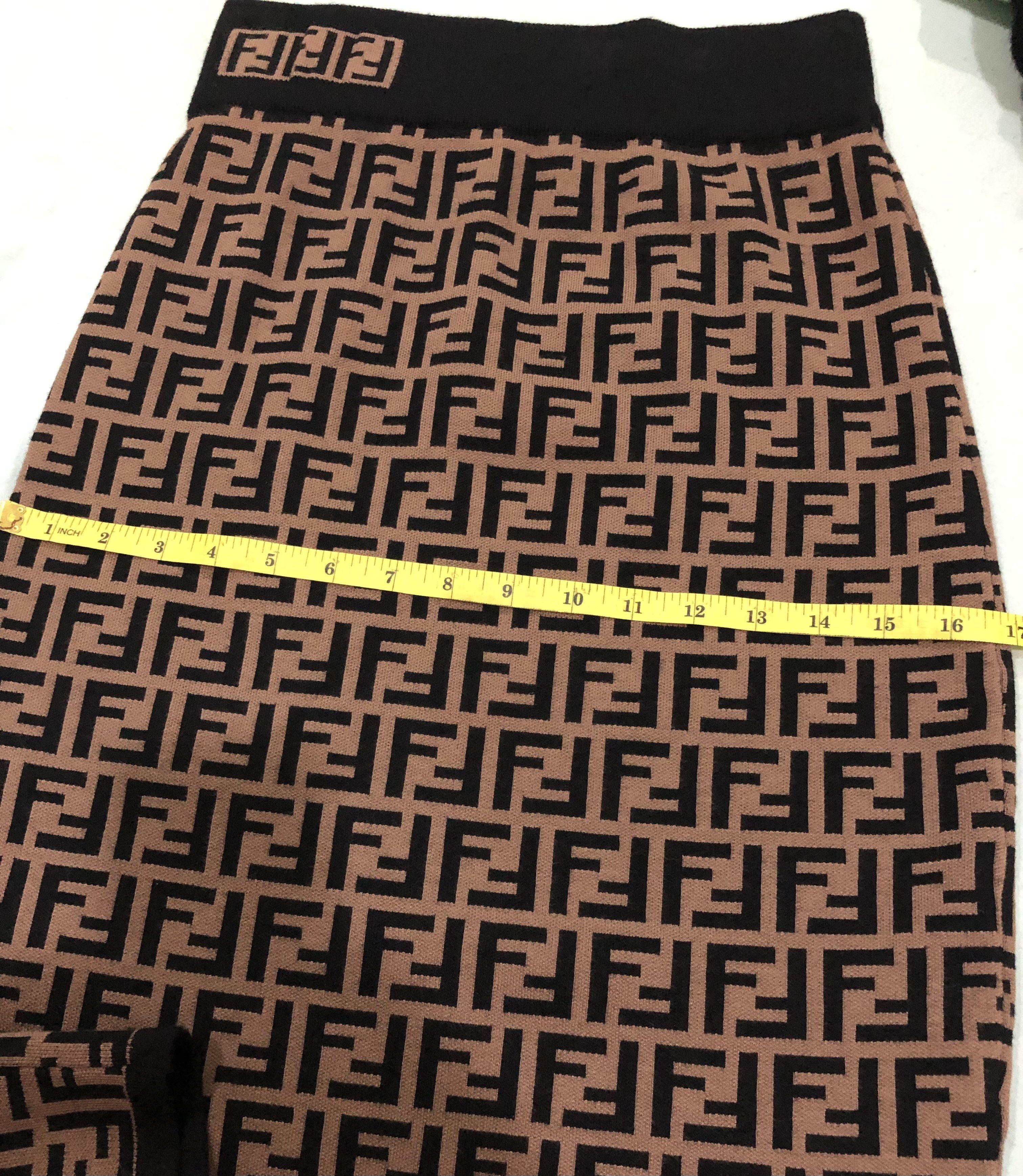 Fendi Fendi Monogram Stretchable Midi Skirt Size 27" / US 4 / IT 40 - 10 Thumbnail