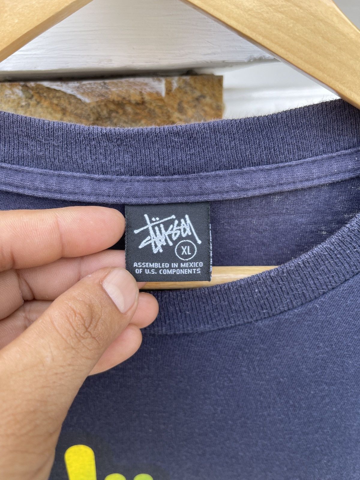 Stussy Rare🔥Vtg STUSSY Big Spellout Multicolour Logo Tee Size US XL / EU 56 / 4 - 5 Thumbnail