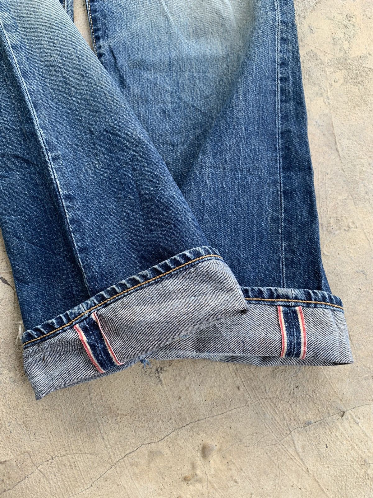 Edwin × Japanese Brand Vintage Edwin 505 Baggy Redline Selvedge Distressed Denim Size US 27 - 10 Thumbnail