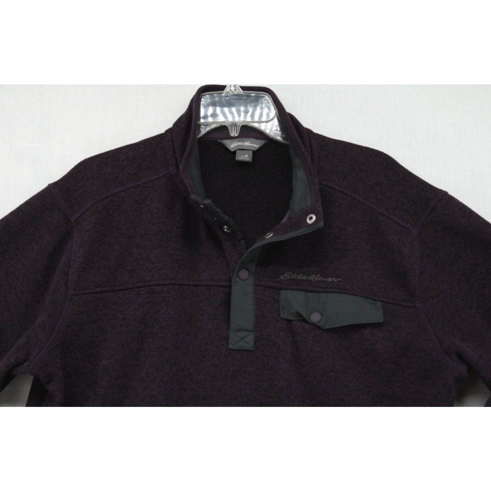 Eddie Bauer Eddie Bauer Sweater Men’s Medium Purple Fleece Quarter Snap Pullover Outdoors Shirt Size US M / EU 48-50 / 2 - 2 Thumbnail
