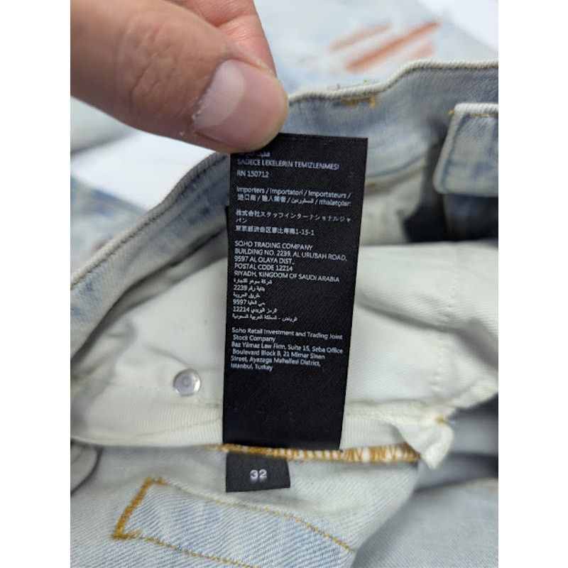 Amiri o1rshd1 MX1 Suede Denim Jeans in Medium Indigo Size US 32 / EU 48 - 22 Thumbnail