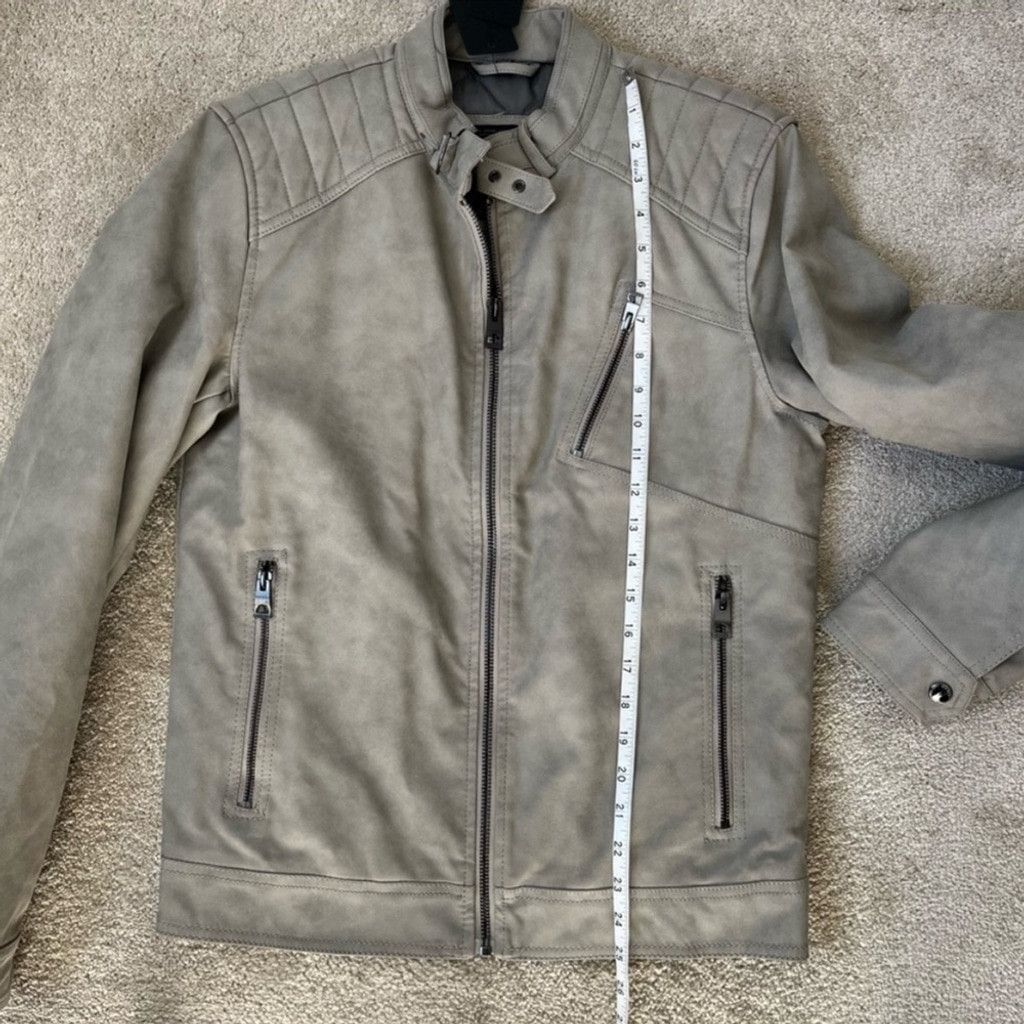 Guess Guess NWT Men's Grey motorcycle drew suedes Jacket size XS Size US XS / EU 42 / 0 - 13 Thumbnail