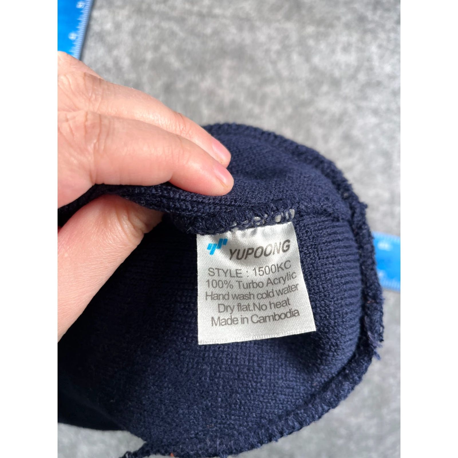 Vintage Yupoong Hat Adult One Size Blue Solid Logo Ski Acrylic Mens Size ONE SIZE - 7 Thumbnail