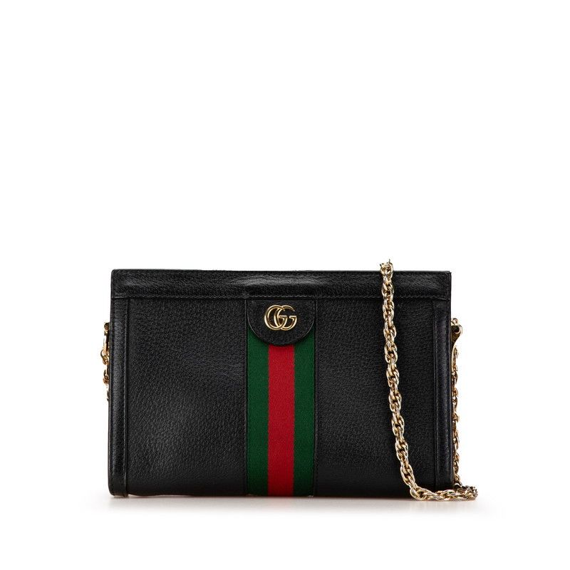 Gucci Gucci Gucci Ophidia Leather Chain Shoulder Bag 503877 Leather Crossbody Bag 503877 in Very Good Condition Size ONE SIZE - 1 Thumbnail
