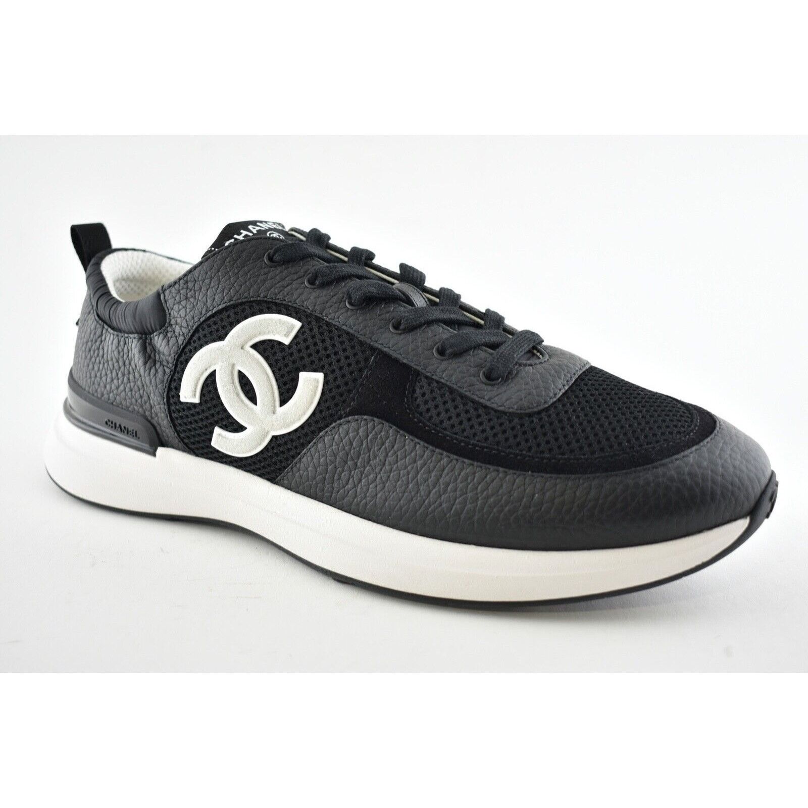Chanel Chanel 21S Mens Leather Lace Low Top Trainer Sneaker 44 11 Size US 11 / EU 44 - 3 Thumbnail