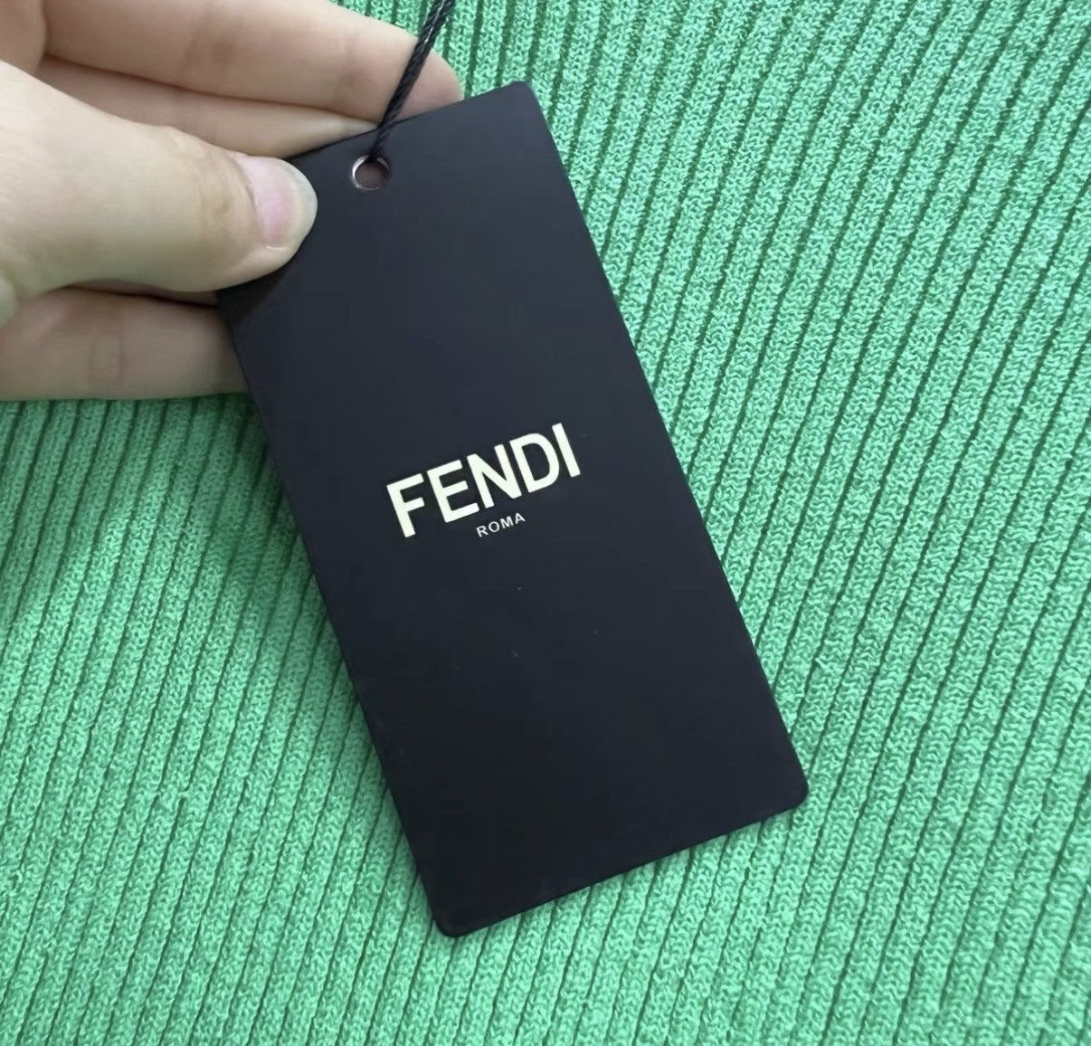 Fendi Fendi Green Striped Slim-fit Knit Dress J41 Size XS / US 0-2 / IT 36-38 - 3 Thumbnail