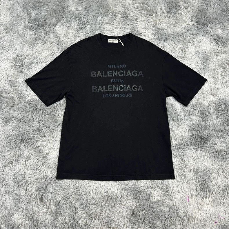Balenciaga Balenciaga Washed Logo Short Sleeve T-Shirt-yf Size US S / EU 44-46 / 1 - 1 Thumbnail