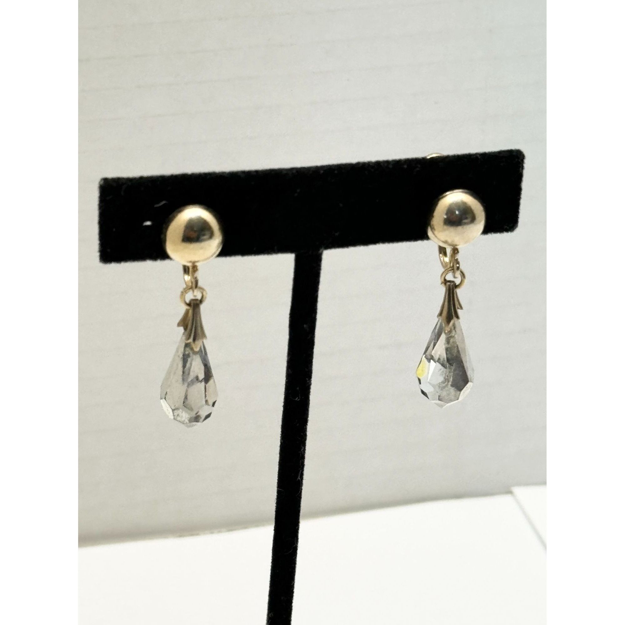 Vintage Vintage Coro Faceted Crystal Drop Earrings Size ONE SIZE - 2 Thumbnail