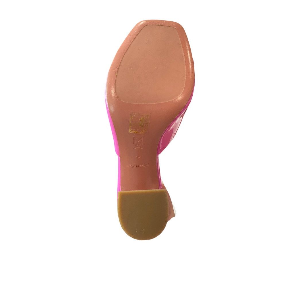 Amina Muaddi Amina Muaddi Lupita 80mm patent-leather sandals Pink 40 Size US 10 / IT 40 - 5 Thumbnail