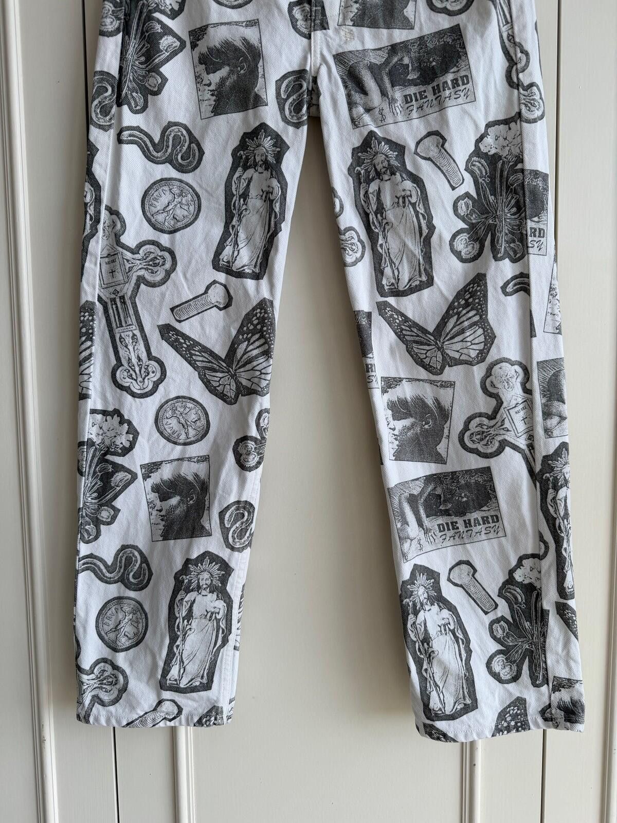 Ksubi new ksubi womens denim jeans nine o white cross print 26 8 Size 26" / US 2 / IT 38 - 3 Thumbnail