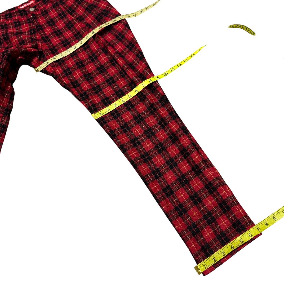 Mari's Rock MALKO MALKA Tartan Plaid Red Punk Trouser Size US 30 / EU 46 - 18 Thumbnail