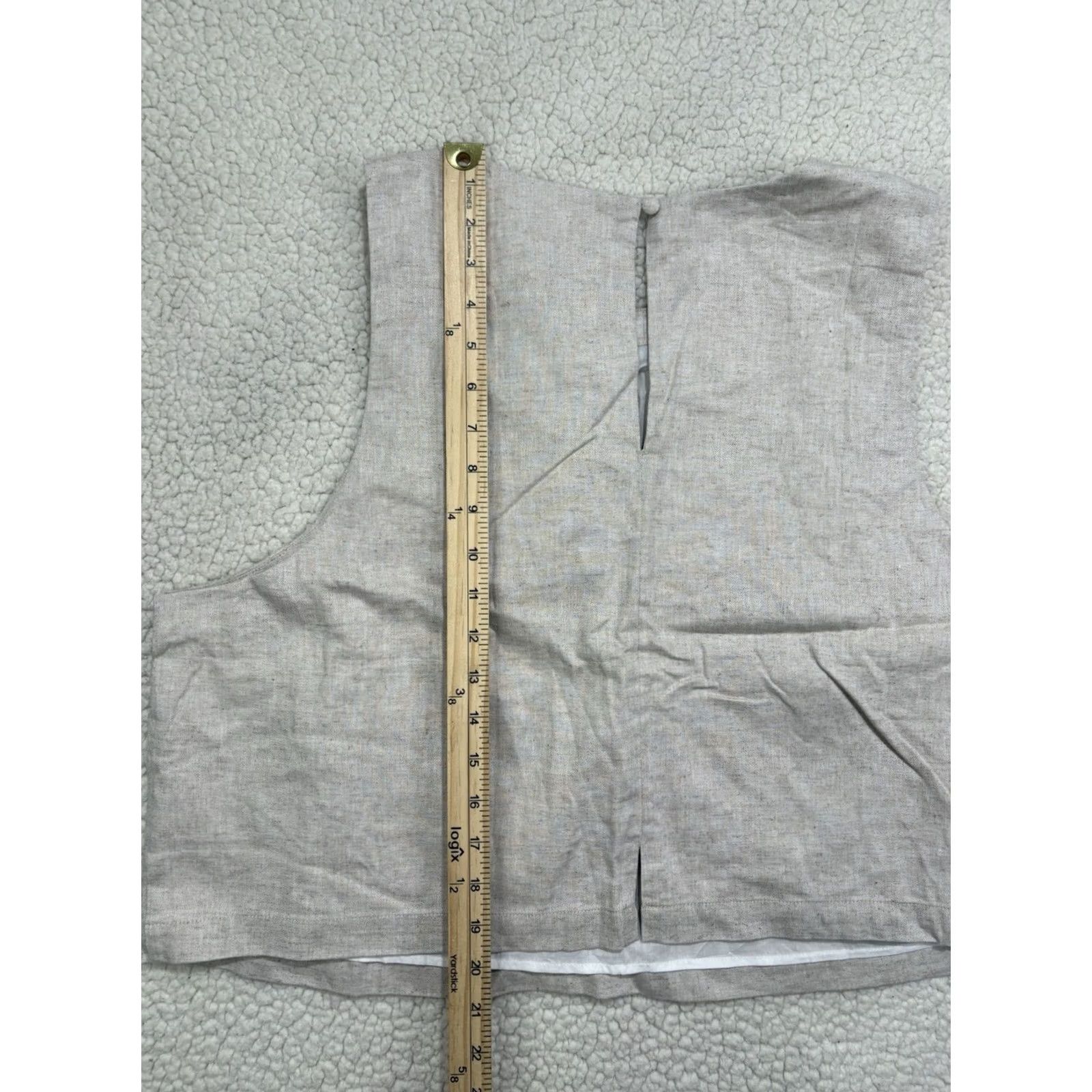Banana Republic NWT Banana Republic Linen Blend Shell Tank Top Size XXL Cream Cropped Sleeveless Size XXL / US 16-18 / IT 52-54 - 6 Thumbnail