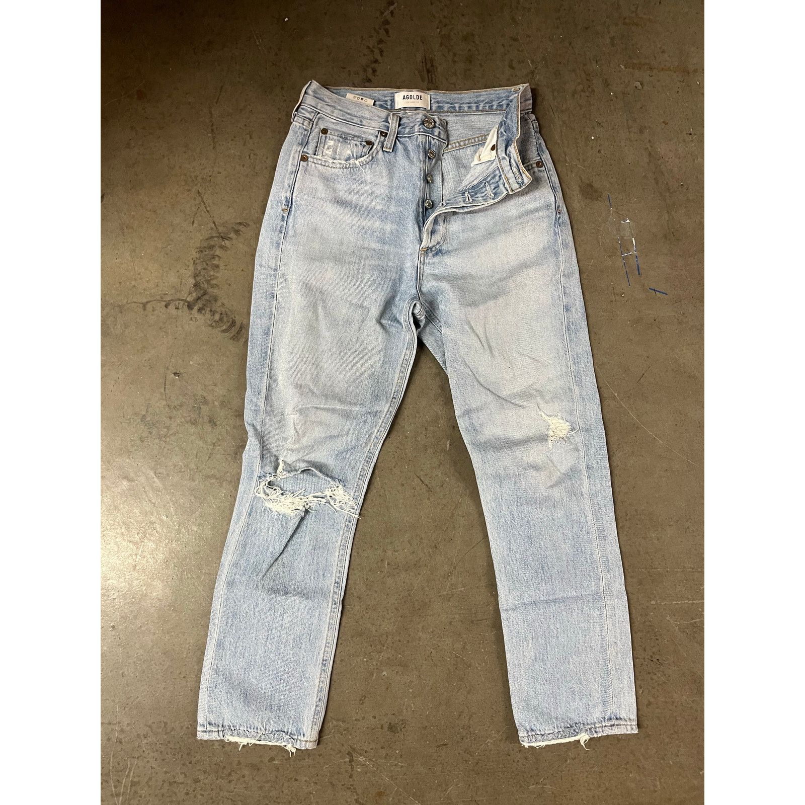 Agolde AGOLDE- RILEY HI RISE STRAIGHT CROP JEAN /25 Size 25" / US 0 / IT 36 - 2 Thumbnail