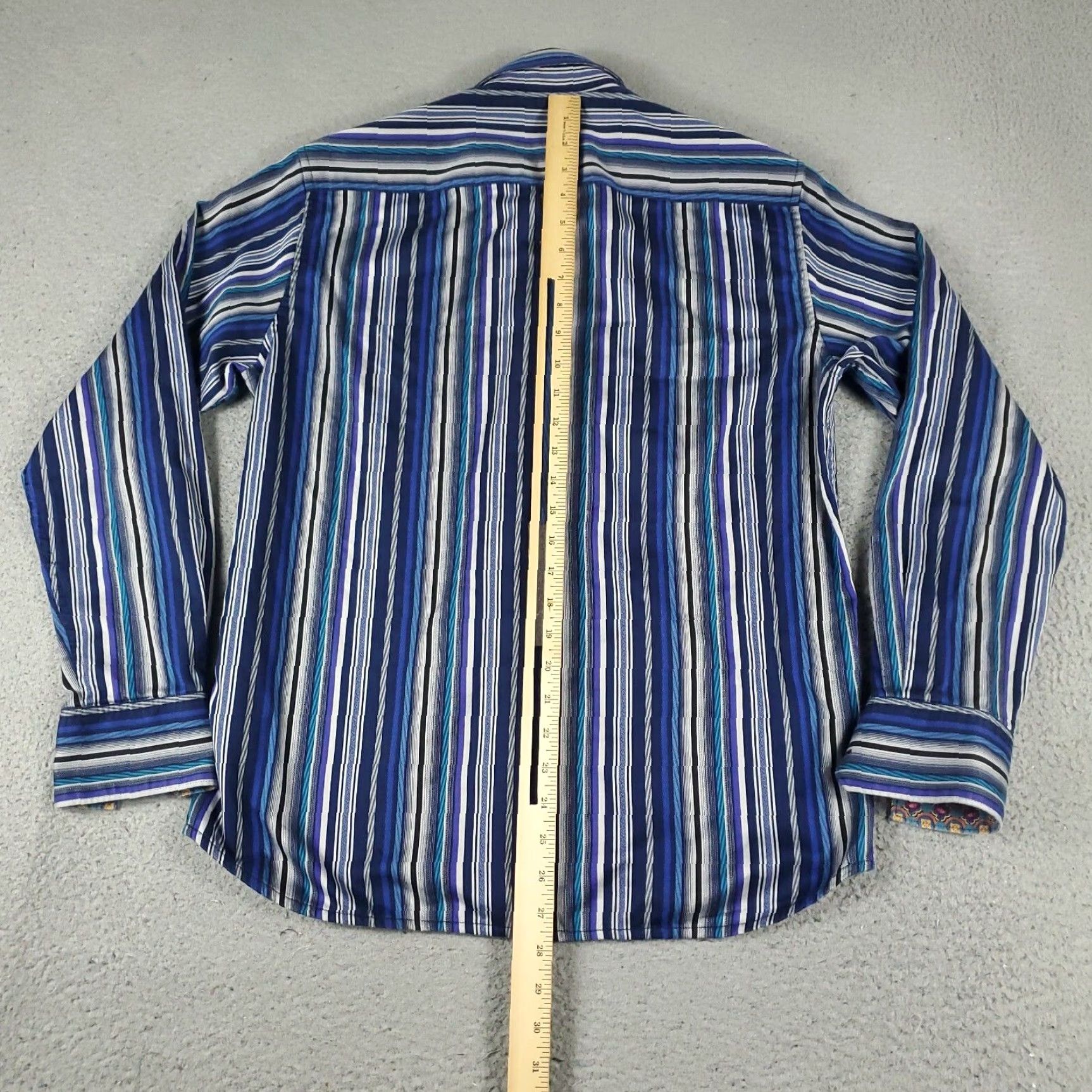 Robert Graham Robert Graham Blue Striped Button-Up Shirt Mens Size Small Long Sleeve Casual Size US S / EU 44-46 / 1 - 4 Thumbnail