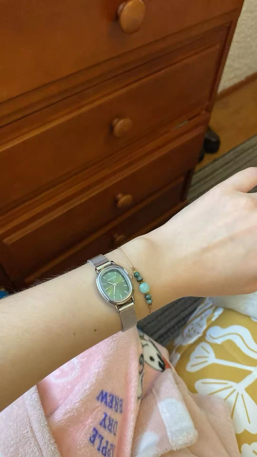 Other Small Oval Dial Green Watch Simple Size ONE SIZE - 2 Thumbnail