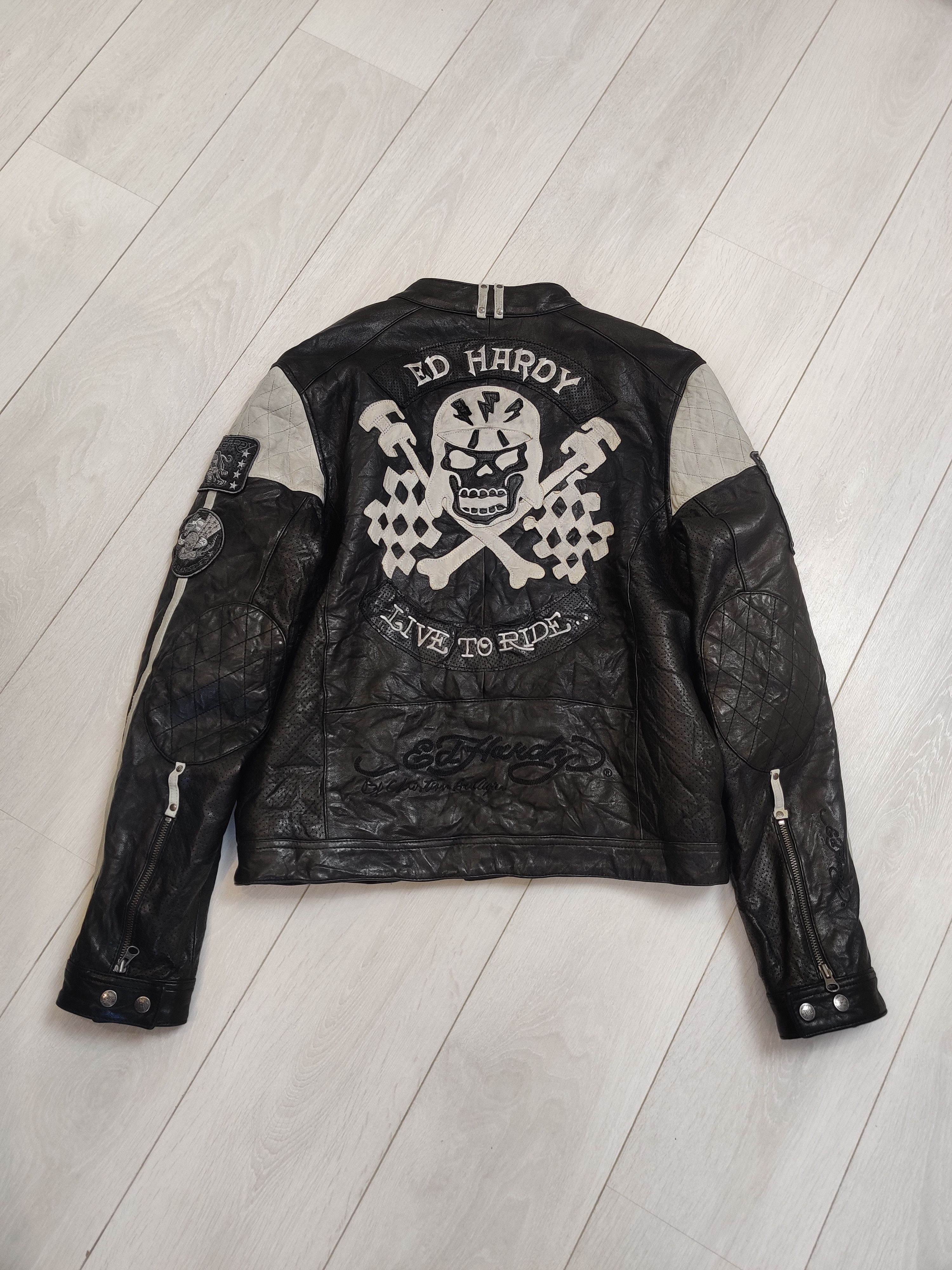 Designer × Ed Hardy Ed hardy Very RARE designerleather jacket