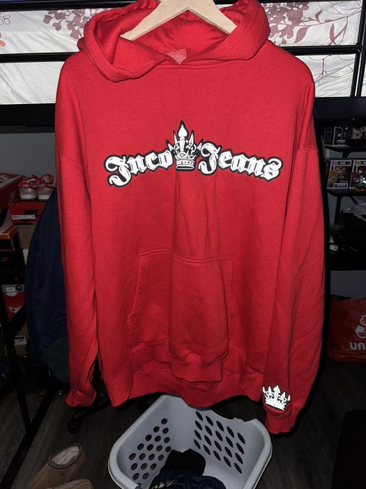 Jnco jnco jeans vintage red reflective 3m hoodie size xxl 90s | Grailed