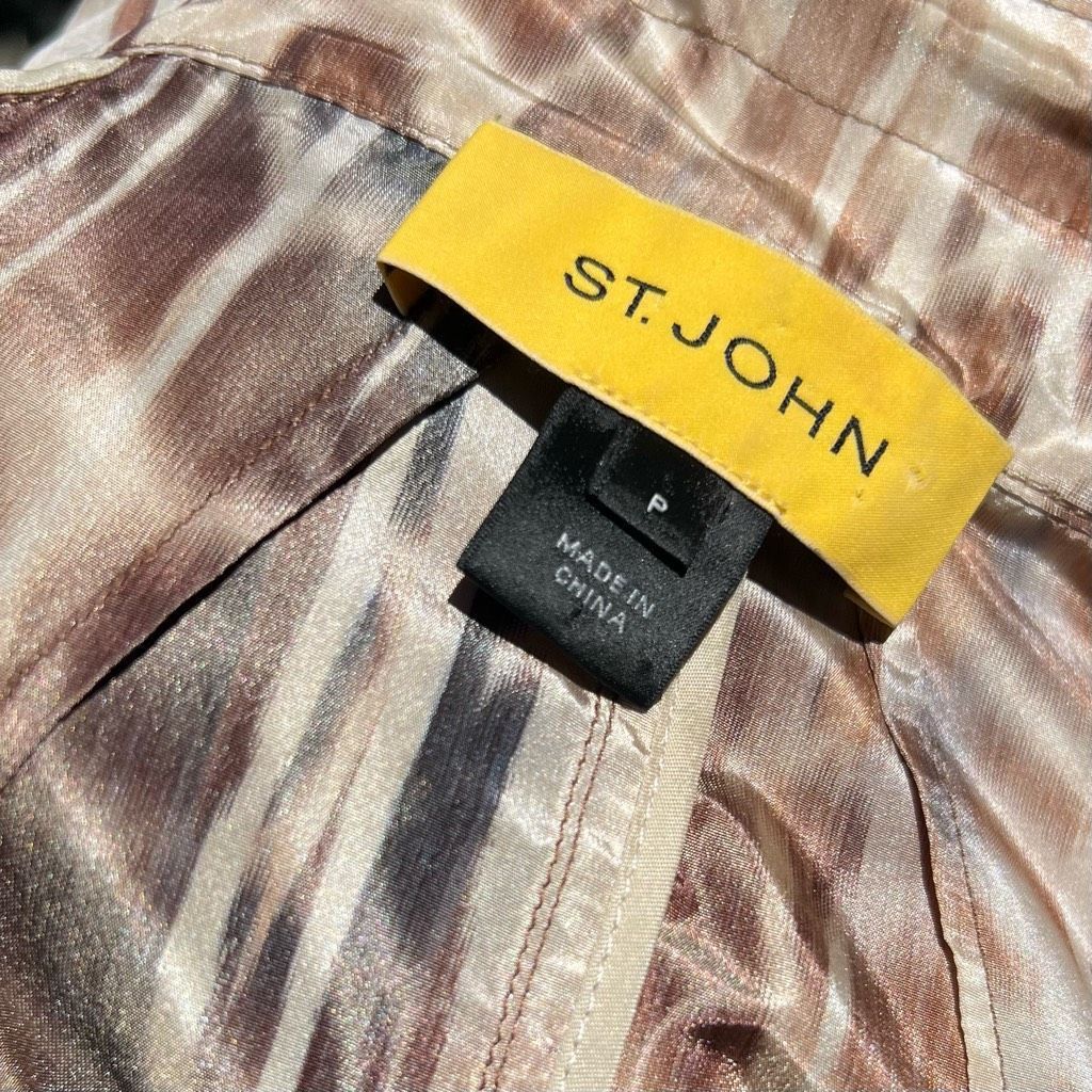 St. John St. John Animal Printed Taffeta Windbreaker Jacket Praline M Size XS / US 0-2 / IT 36-38 - 15 Thumbnail