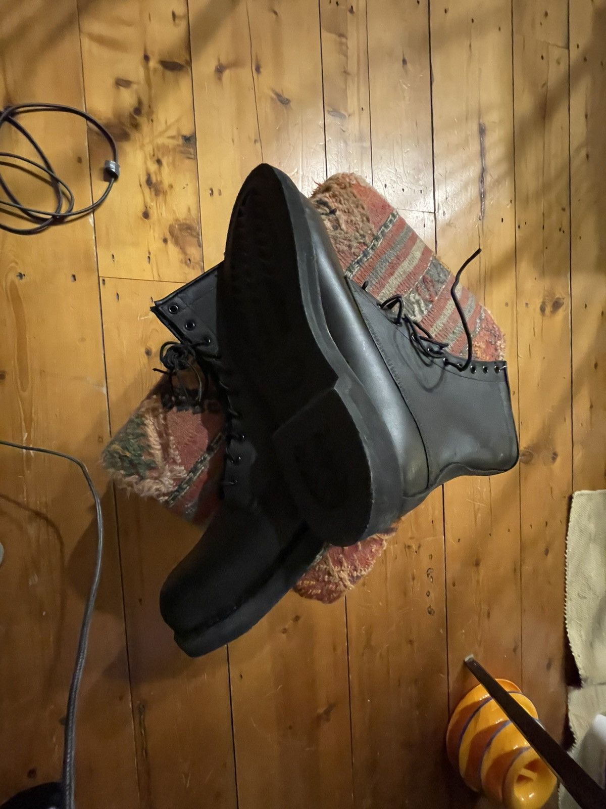 Vintage Addison 11 NUSAirForce Flyer Boot ANSI ALL LEATHER /rubr sol Size US 11 / EU 44 - 3 Thumbnail