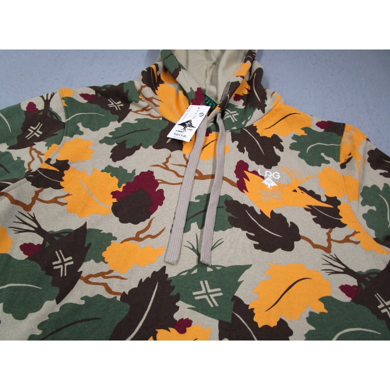 KangaROOS VINTAGE Lifted Research Group Hoodie Shirt Mens Medium Green Camo Leaf Pullover Fleece Kangaroo Pocket 90s Hip Hop Basketball Mens Size US M / EU 48-50 / 2 - 2 Thumbnail