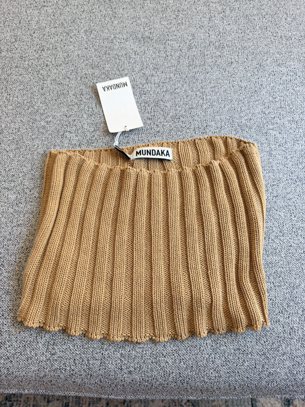 Other Mundaka tan knit sweater cropped tube top M nwt Size M / US 6-8 / IT 42-44 - 2 Thumbnail