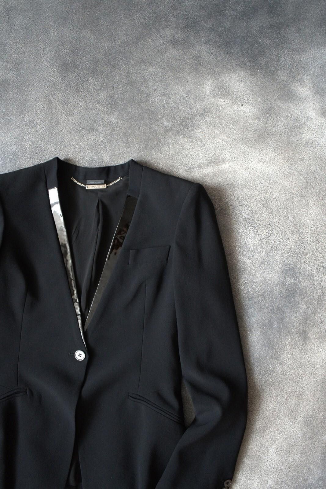Alexander McQueen A/W 2007 Alexander McQueen “Witches” Patent Collar Blazer Size S / US 4 / IT 40 - 6 Thumbnail