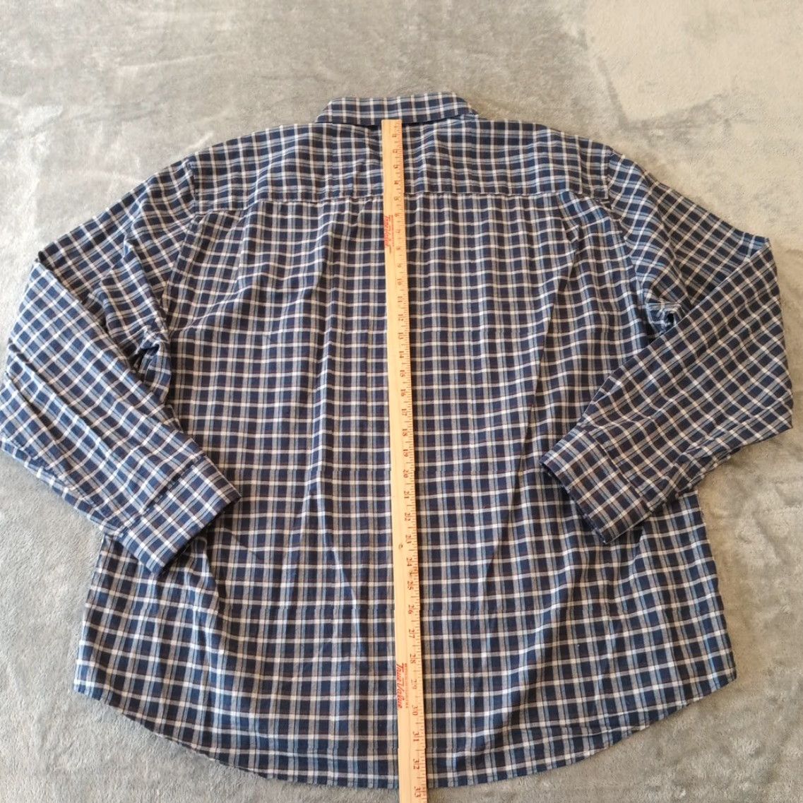 Jos. A. Bank Jos. A. Bank Shirt Mens 3X Blue Plaid Slim Fit Long Sleeve Button-Up Cotton Blend Size US XXL / EU 58 / 5 - 5 Thumbnail