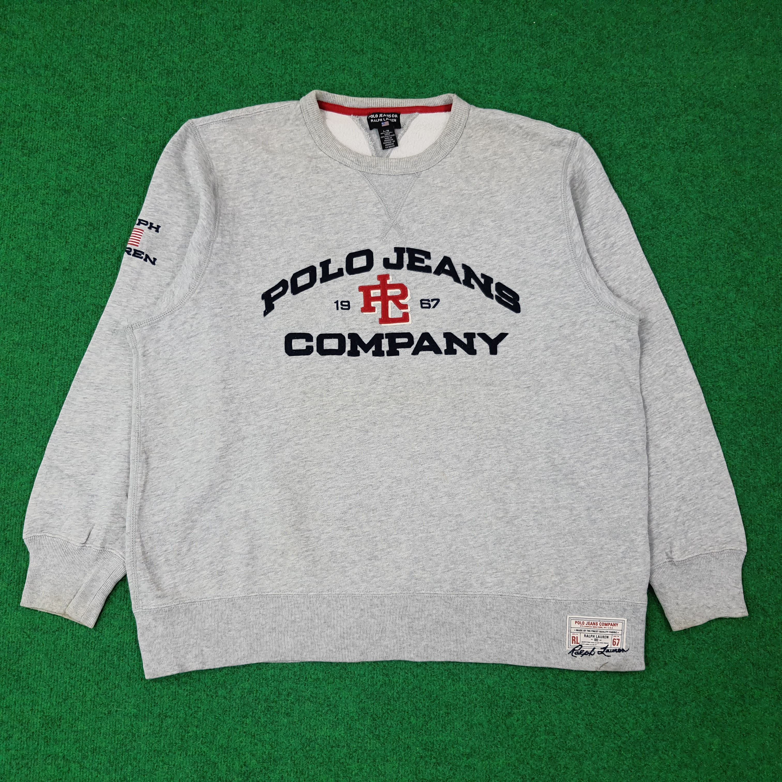 Polo Ralph Lauren Vintage Polo Jeans Ralph Lauren Company Sweatshirt C266N9 Size US XL / EU 56 / 4 - 1 Thumbnail