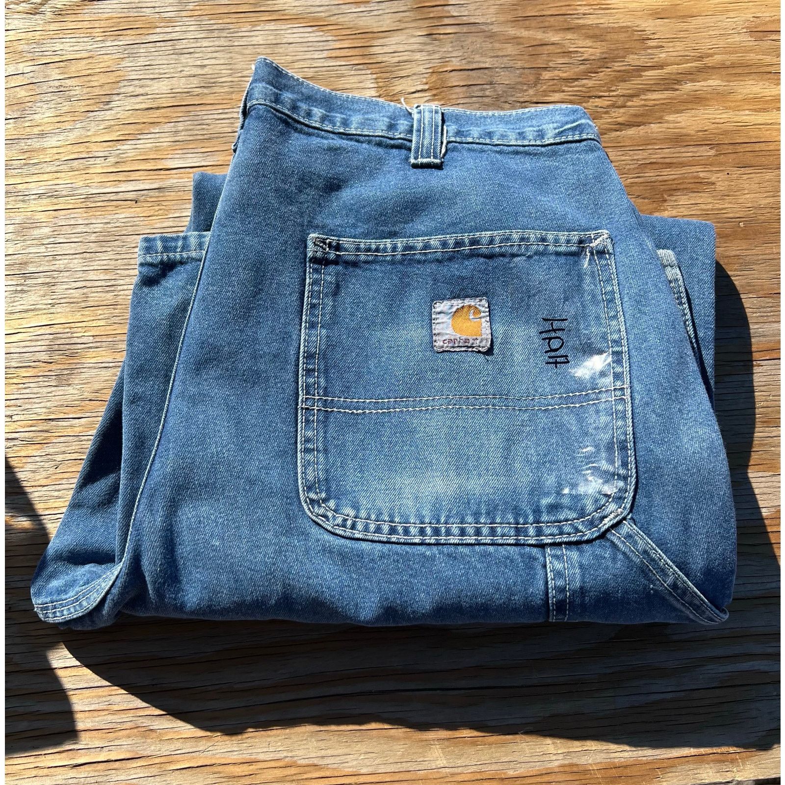 Carhartt Carhartt Jeans Mens 34x30 Blue Denim Carpenter Dungaree Fit Size US 34 / EU 50 - 1 Thumbnail