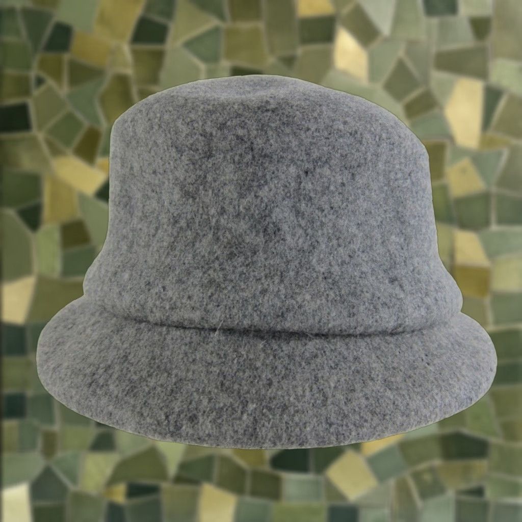 FELT Vintage M'Sieu Leon Wool Felt Grey Montreal Canada Cloche Hat Women Small Size ONE SIZE - 1 Thumbnail
