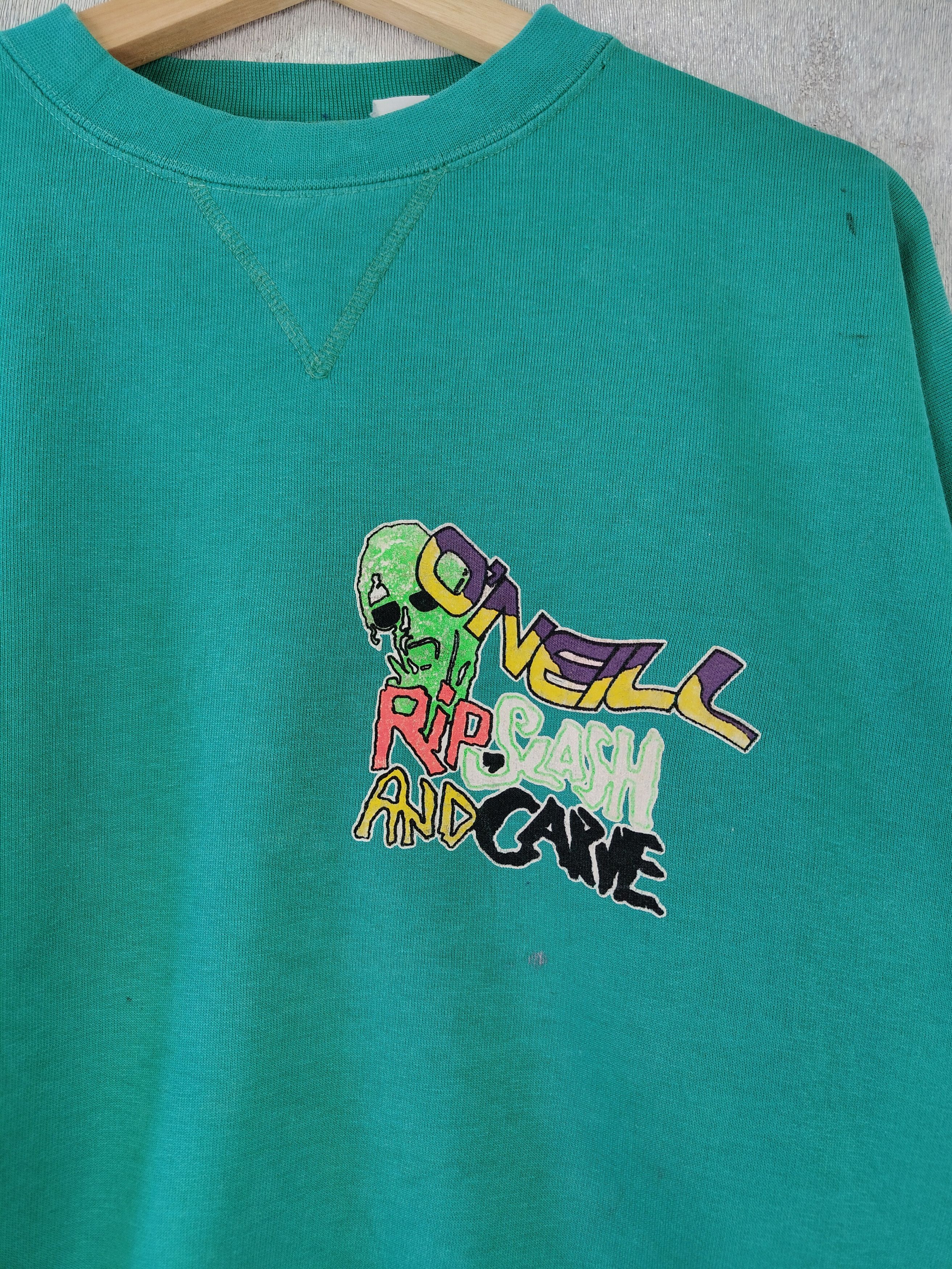O'Neill × Vintage Vintage 80s Oneill Surfing Streetwear Sweatshirt Size US L / EU 52-54 / 3 - 6 Thumbnail