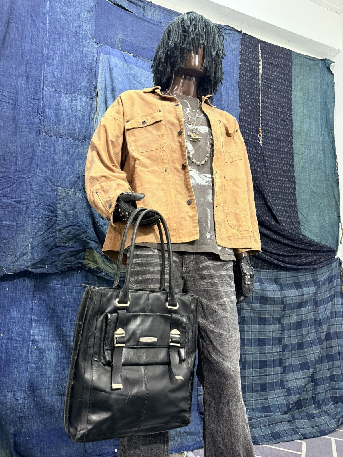 Jean Paul Gaultier Full Leather JPG Tote Bag prada julius dior homme lgb 1🟩4 Size ONE SIZE - 6 Thumbnail