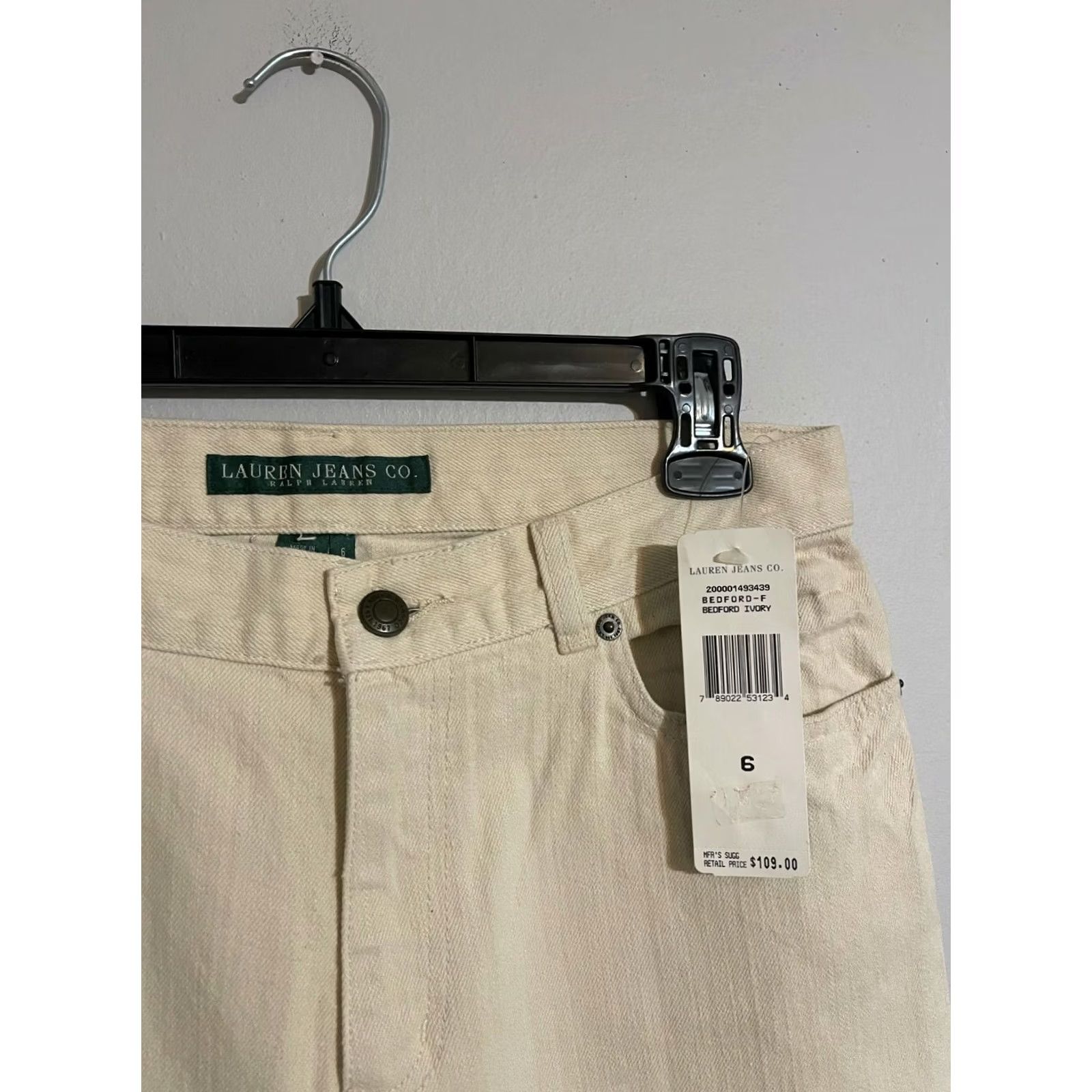 Polo Ralph Lauren Polo Ralph Lauren Jeans Co Ladies Bedford Ivory Jeans Women's 6 Size 28" / US 6 / IT 42 - 2 Thumbnail