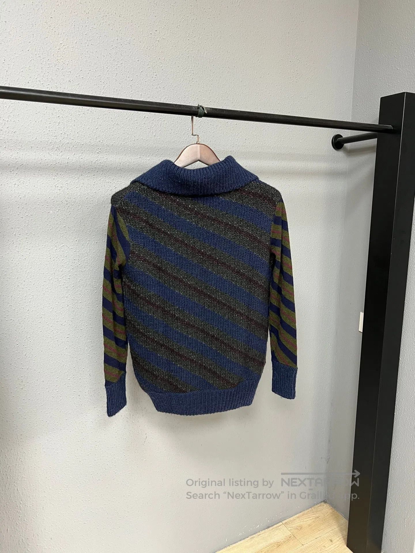 Chanel Chanel Blue and Green Striped Wool Sweater| Size XXS / US 00 / IT 34 - 2 Thumbnail