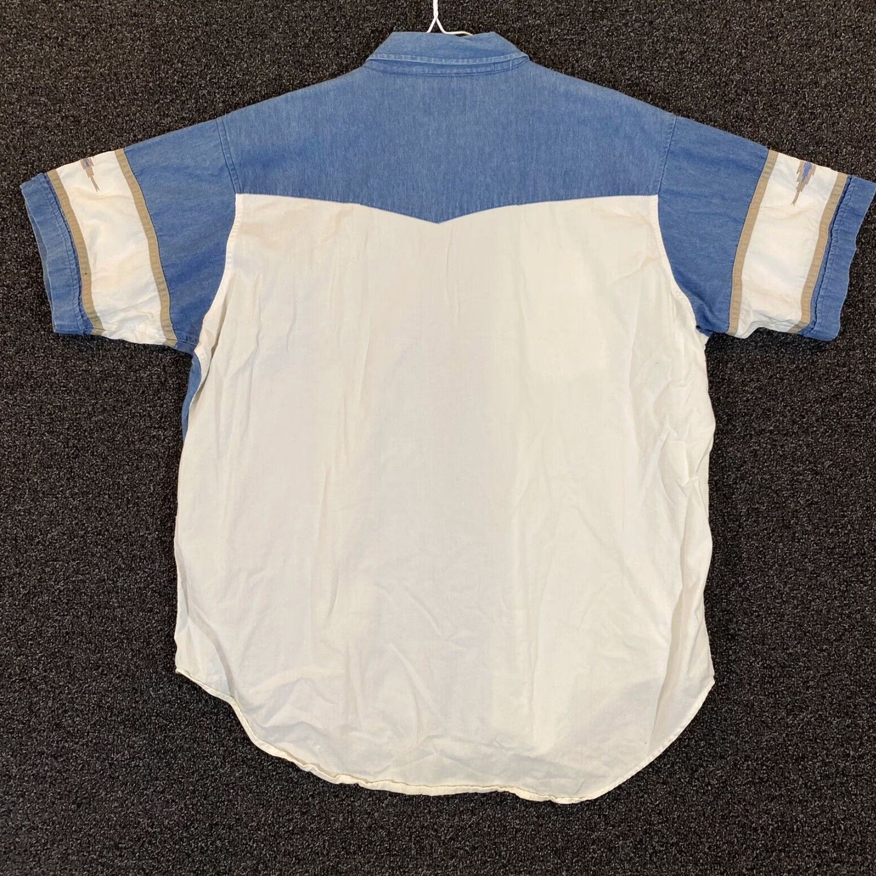 Vintage VINTAGE Cumberland Outfitters Men's Shirt 2XL Western Button-Up Cotton Blue White Outdoor Casual Size US XXL / EU 58 / 5 - 7 Thumbnail