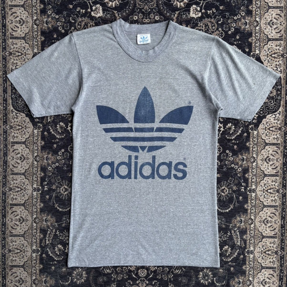 Adidas Vintage 80s Adidas Originals Trefoil Firebird 50/50 Tee Size US S / EU 44-46 / 1 - 1 Thumbnail