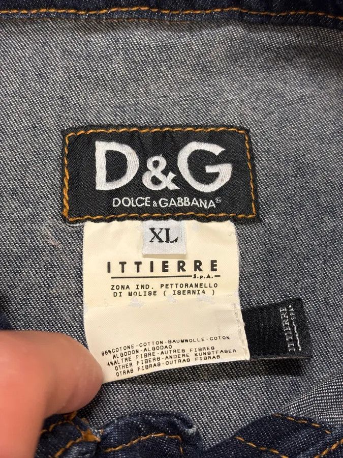 Dolce & Gabbana AW2003 Dolce & Gabbana Blue Cropped Worker Buttoned Denim Jacket Size US M / EU 48-50 / 2 - 7 Thumbnail