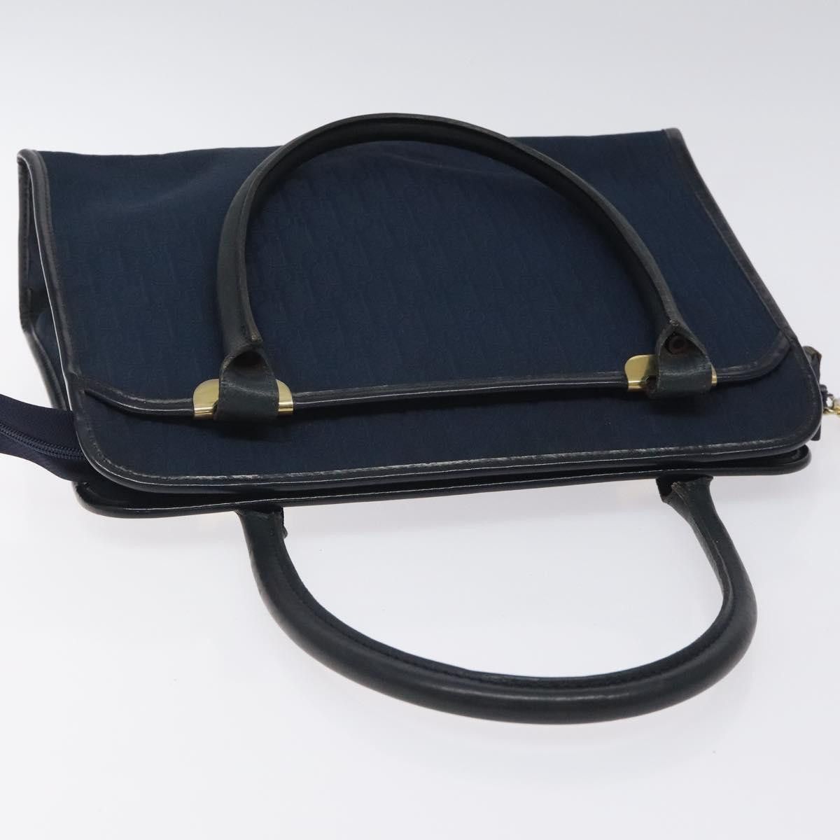 Dior DIOR Trotter Canvas Hand Bag Navy Gold Size ONE SIZE - 6 Thumbnail