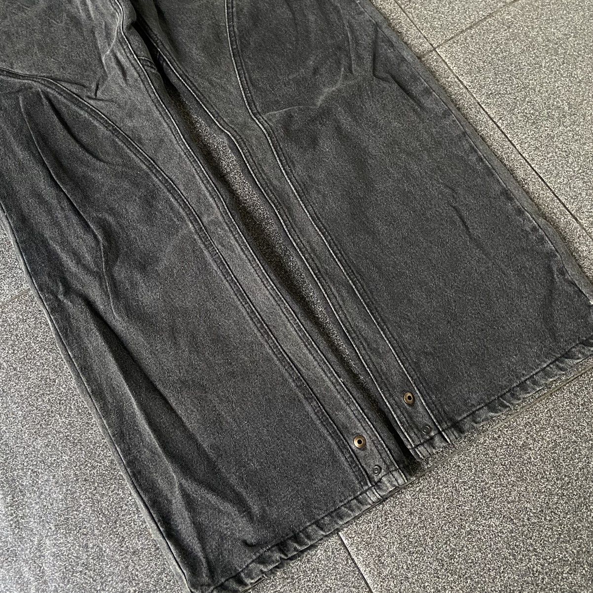 Andersson Bell Andersson Bell BlackWash Lucas Contrast Panel Wide-Leg Denim Size US 31 - 4 Thumbnail