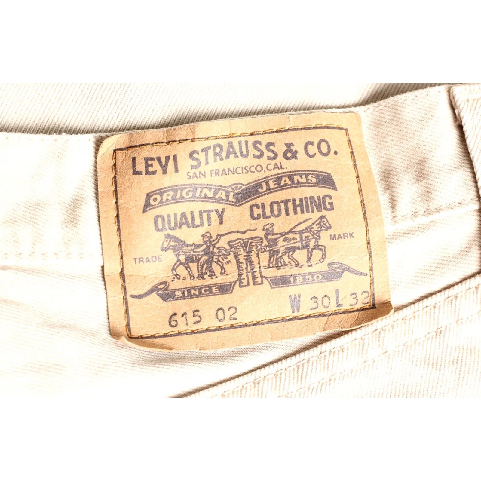 Levi's VINTAGE Levi’s 615 02 Jeans Men Size 28x31 Regular Straight Beige Denim 5-Pocket Design Mens Size US 30 / EU 46 - 4 Thumbnail