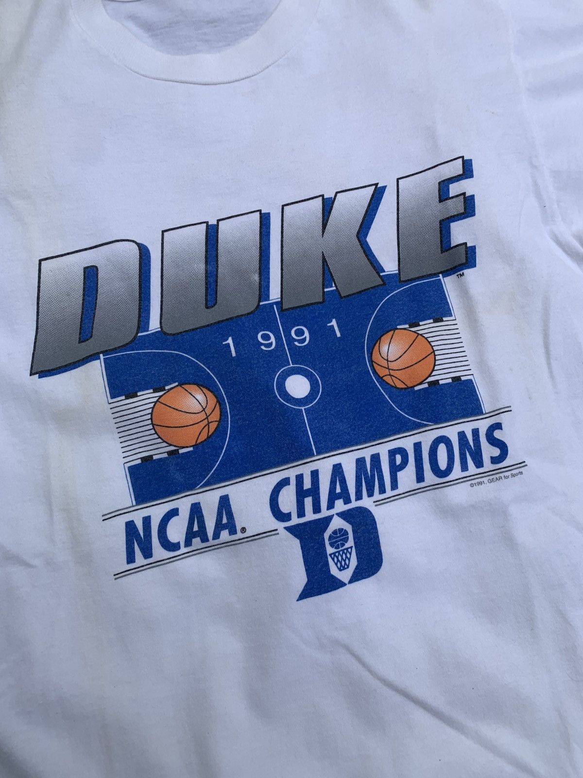Vintage Vintage Duke Ncaa Champions 1991 Basketball Tee Size US S / EU 44-46 / 1 - 2 Thumbnail