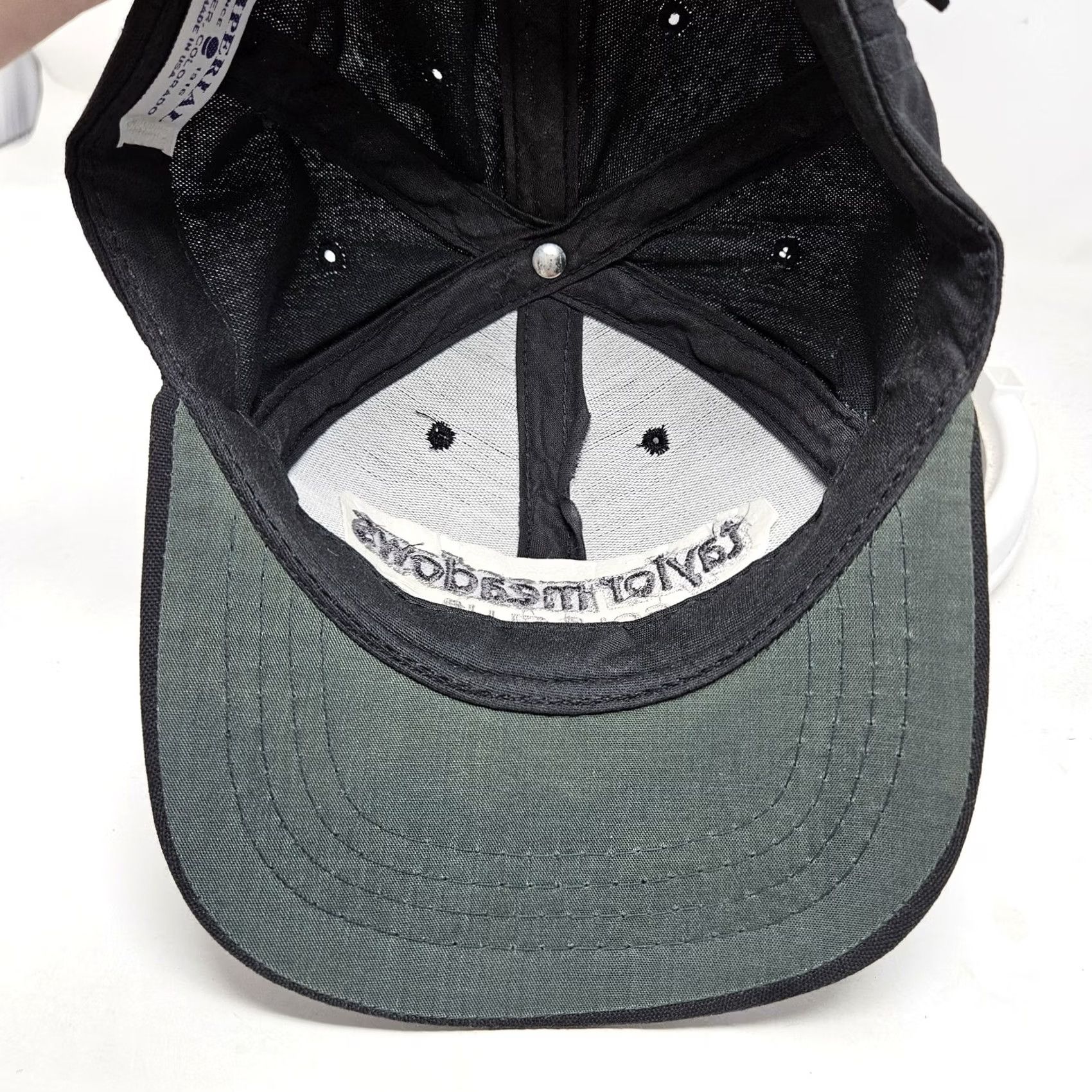 Imperial Imperial Golf Hat Cap Embroidered Adjustable Black One Size Mens USA Made Baseball Cap Size ONE SIZE - 6 Thumbnail