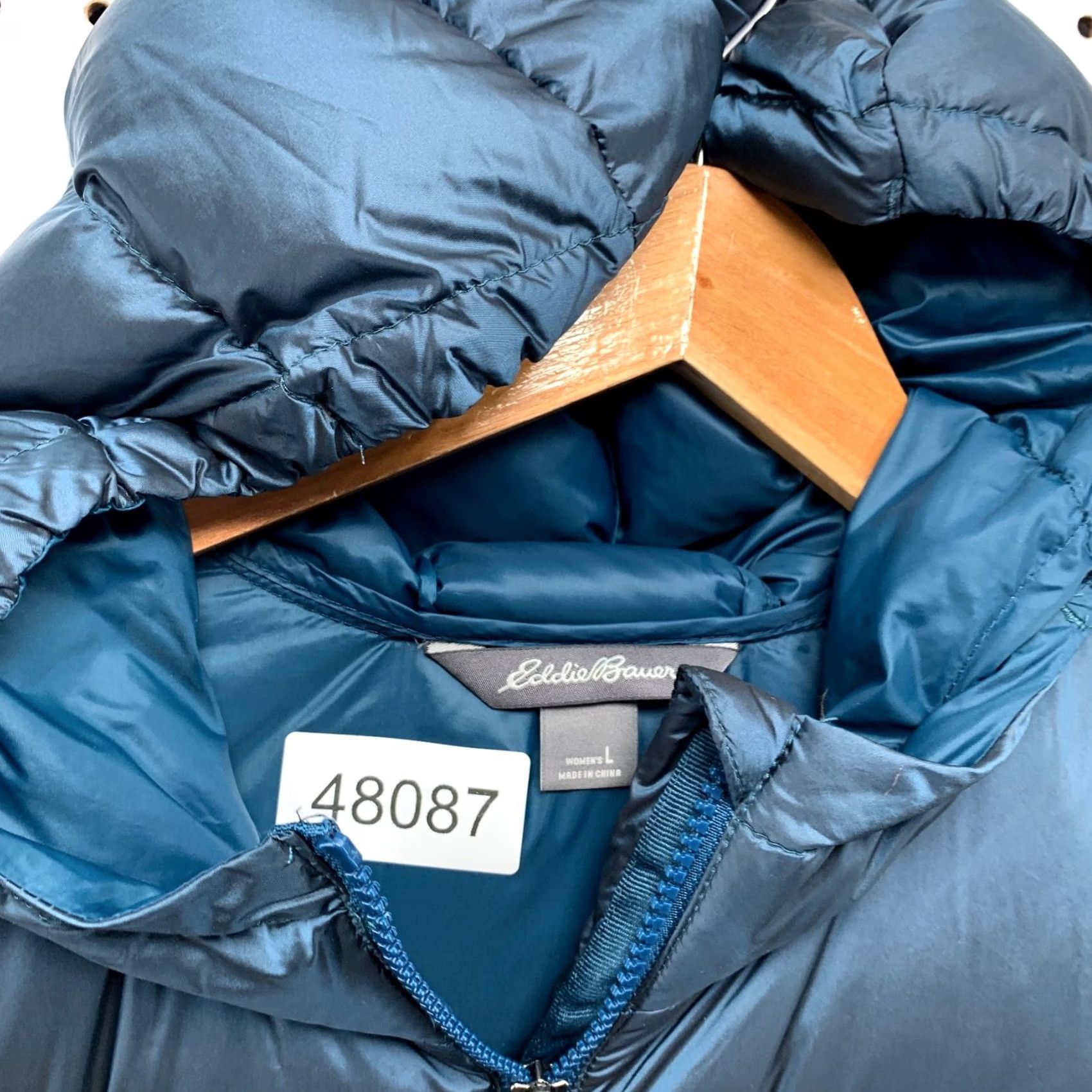 Eddie Bauer Eddie Bauer Down Puffer Parka Jacket Womens Large Blue Luna Quilted Coat Size L / US 10 / IT 46 - 3 Thumbnail