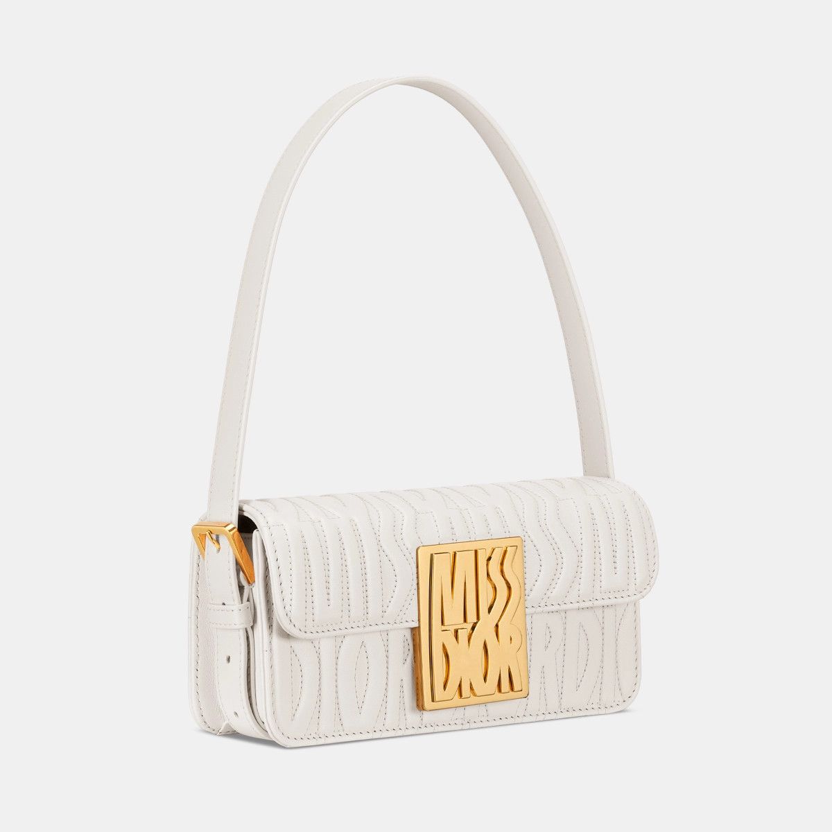 Dior o1bcso1str0226 Size:OS/Miss Dior Flap Bag in White Size ONE SIZE - 1 Thumbnail