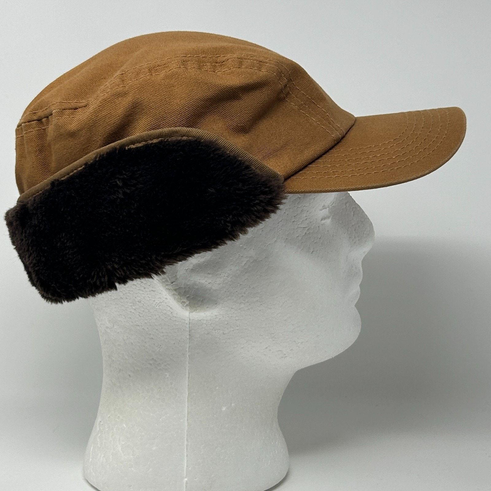 Other Broner Canvas Trapper Hat Baseball Cap Hunter Brown L Large Size ONE SIZE - 10 Thumbnail