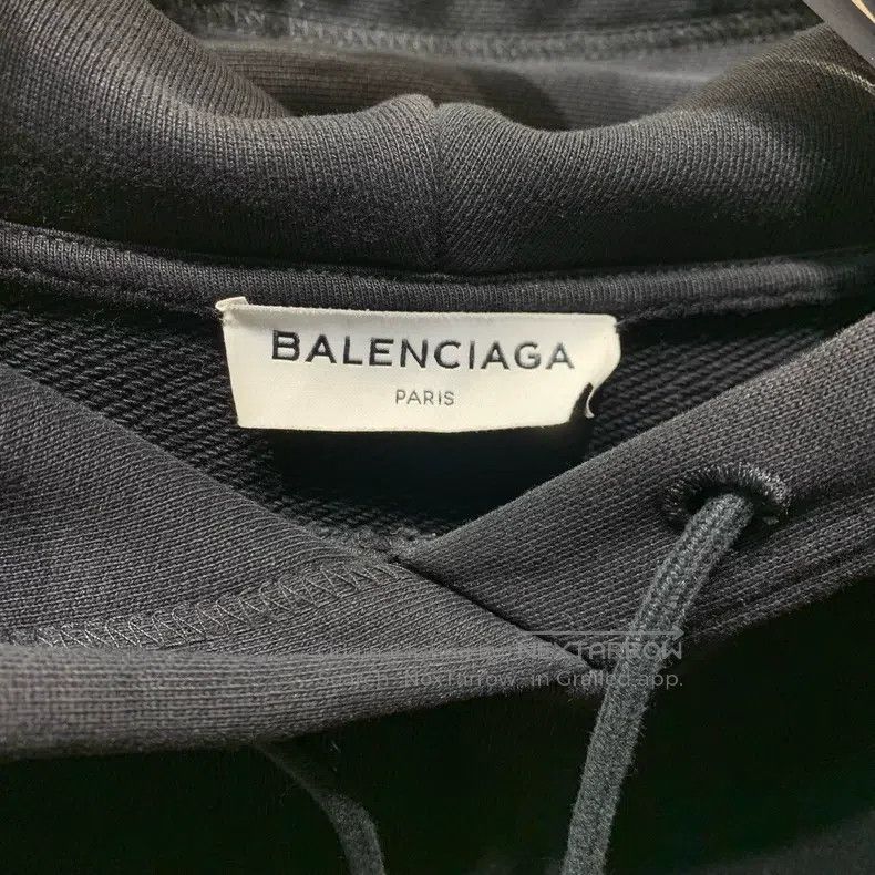 Balenciaga Balenciaga Black Logo Hoodie Sweatshirt Size US S / EU 44-46 / 1 - 2 Thumbnail