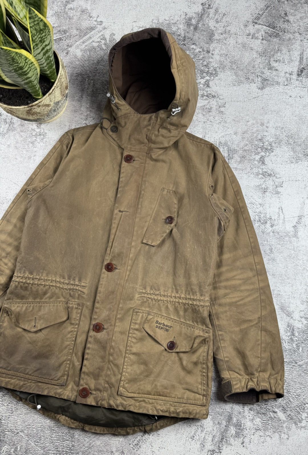Barbour Men Barbour Dept B Summer Parka Olive 90S Small Jacket Coat Size US S / EU 44-46 / 1 - 3 Thumbnail