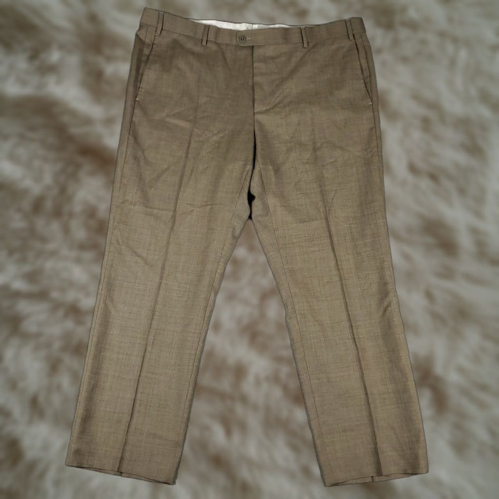 Zanella Zanella Pants Mens 42x30 Brown Devon Wool Flat Front Trousers Chino Dress Pants Regular Straight Front Pocket Slacks Vintage No (if applicable) Size US 42 / EU 58 - 1 Thumbnail
