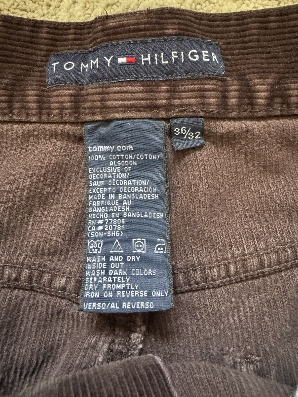 Tommy Hilfiger Vintage Tommy Hilfiger Chocolate Brown Corduroy pants Size US 36 / EU 52 - 5 Thumbnail